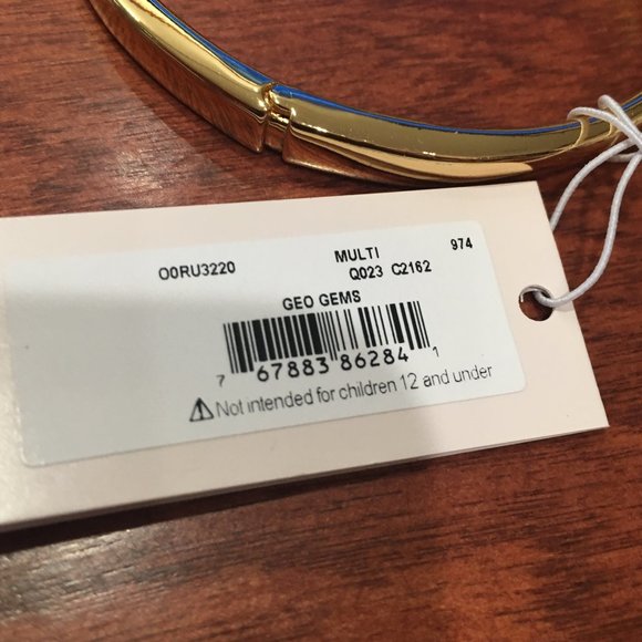 NWT Kate Spade Geo Gems Open Hinged Bangle - Picture 7 of 9